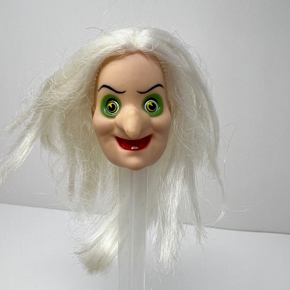 Vintage Bikin Disney Snow White Old Hag Witch Doll Head 1980s Replacement Part - Picture 2 of 13